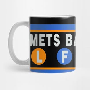 NEW YORK METS LFGM SUBWAY SIGN Mug